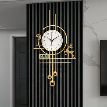 Wall Clock with Sapphire Case, Laminated Dial, Quartz Glass Mirror, Jump-Second Movement, Dry-Battery Powered