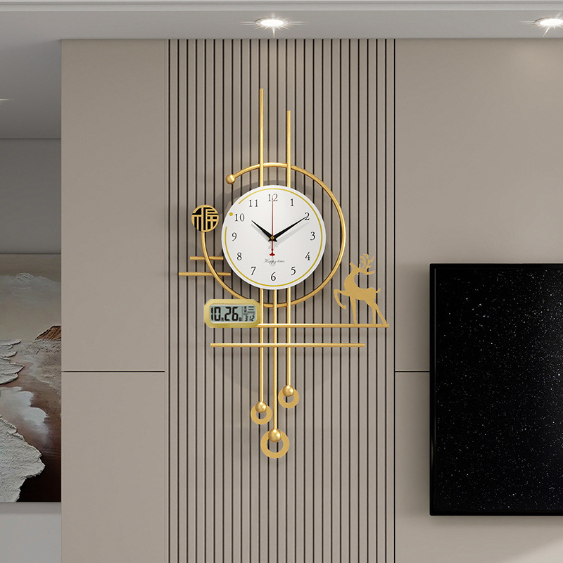 Wall Clock with Sapphire Case, Laminated Dial, Quartz Glass Mirror, Jump-Second Movement, Dry-Battery Powered