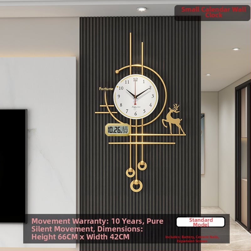 Wall Clock with Sapphire Case, Laminated Dial, Quartz Glass Mirror, Jump-Second Movement, Dry-Battery Powered