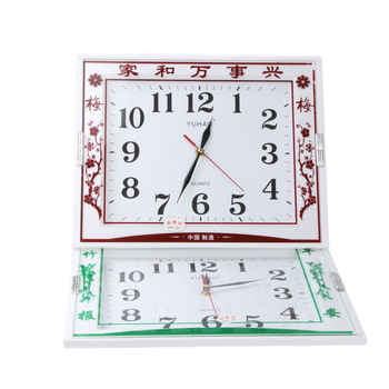 Стенно часовник, модел 6602, кварцов двигател Seagull, квадратен корпус, аналогов дисплей с стрелки