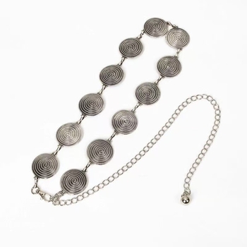 Метална талияна верига с кръгли вихрови звена, западен стил, многослойна талия, персонализируема