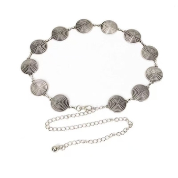 Метална талияна верига с кръгли вихрови звена, западен стил, многослойна талия, персонализируема