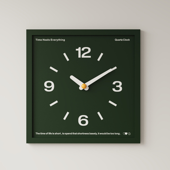 Стенен часовник в скандинавски стил със кварцов механизъм, батерийно захранване, цифров дисплей и възможност за персонализирано лого