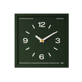 Стенен часовник в скандинавски стил със кварцов механизъм, батерийно захранване, цифров дисплей и възможност за персонализирано лого