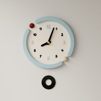 Стенен часовник (Нордичен минималистичен дизайн; тих кварцов механизъм; захранване от батерия; циферблат: масивно дърво + кожа)