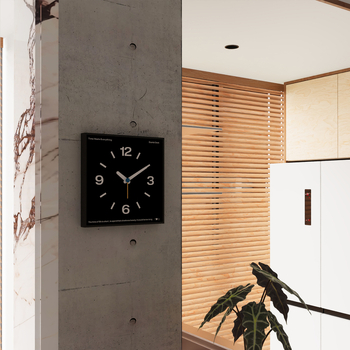 Стилен стенен часовник в скандинавски стил, едностранен, кварцов механизъм, батерия, възможност за печат на лого