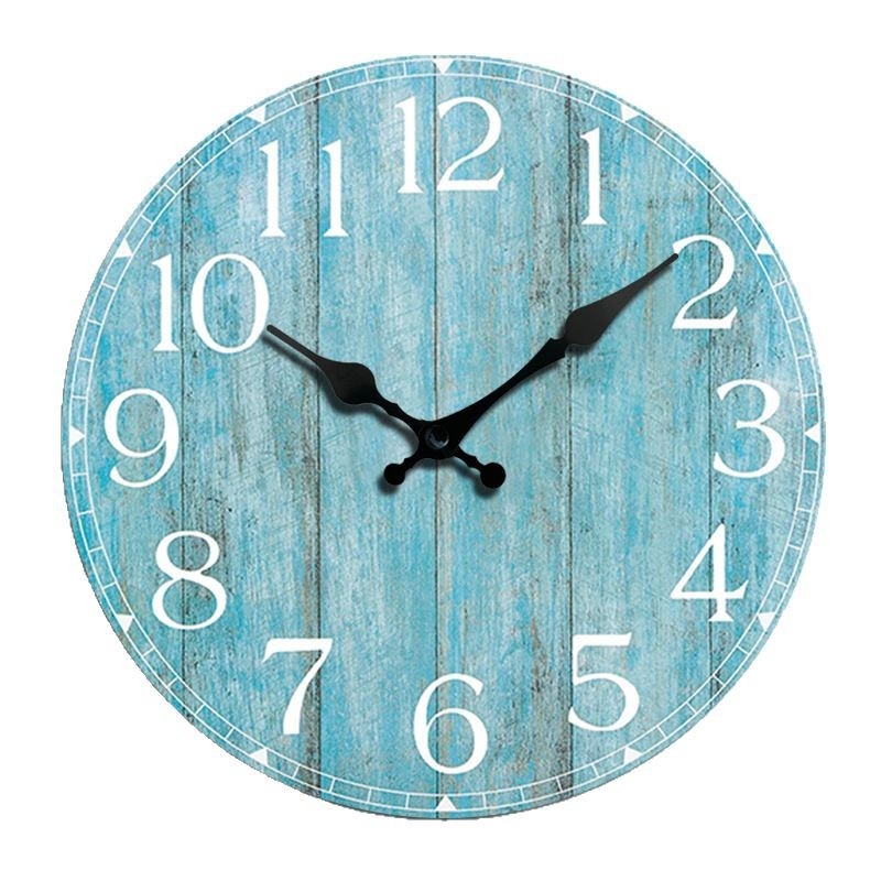 Стенно часовник CQ-2035 | Кварцов механизм Seiko | Дървен циферблат | Захранване от батерия | Кръгъл, прост дизайн