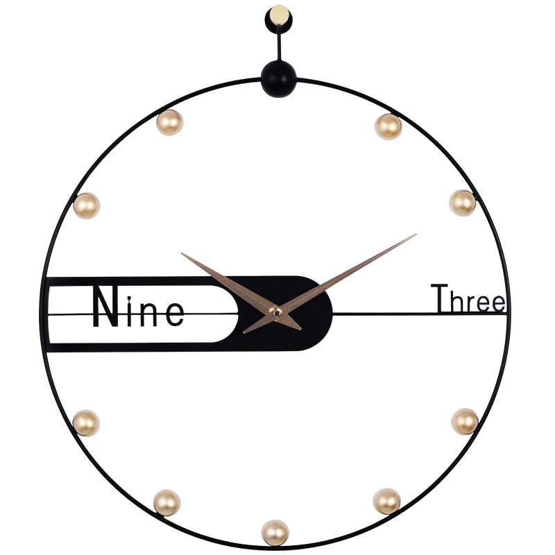 Стенен часовник – модерен минималистичен дизайн, кръгъл метален циферблат, батерийно захранване, аналогов механизъм Sun movement 12888, дебелина 14 мм