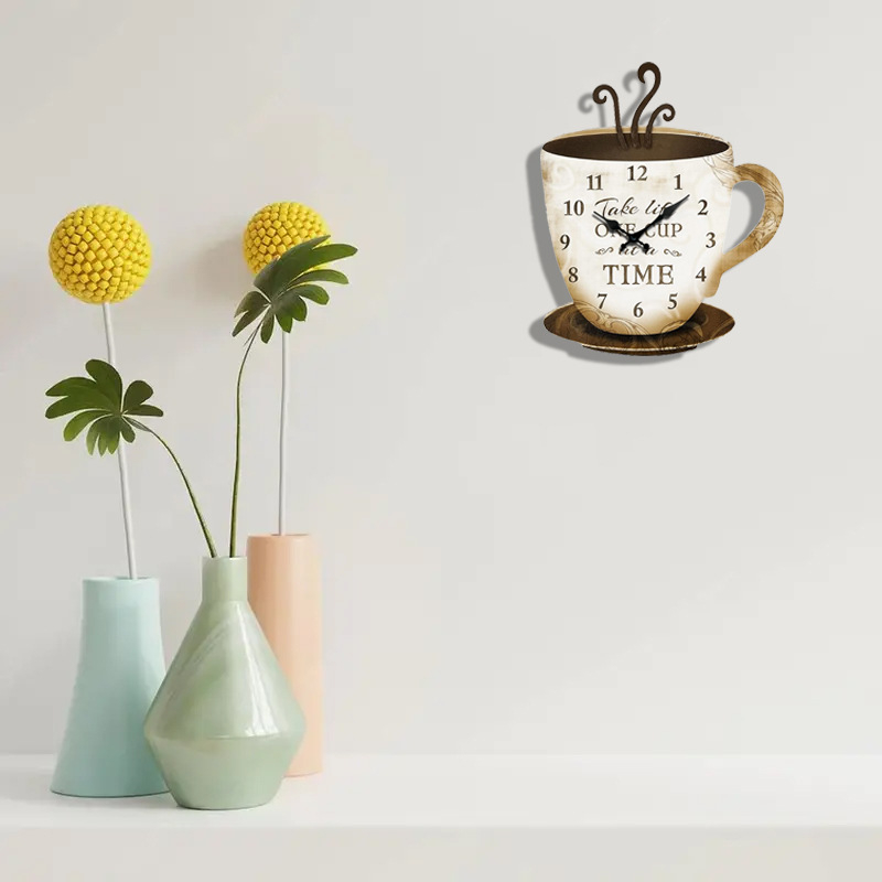 Дървен стенен часовник, кръгъл дизайн, модерен стил; кварцов механизъм Santai 6168s, батерийно захранване, дървен циферблат.