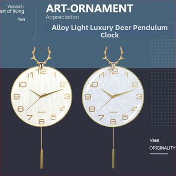 Nástenné hodiny - Nordic roh dizajn, ľahký luxus pre obývaciu izbu, kvarc, tichý chod, batériový pohon, kovové puzdro a ciferník