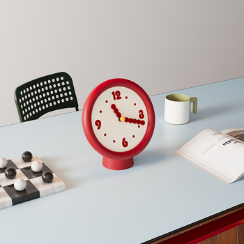 Стенно часовник за детска стая, модерен дизайн, тих кварцов ход (12888), кръгъл циферблат от акрил, корпус от смола, възможност за печат на лого