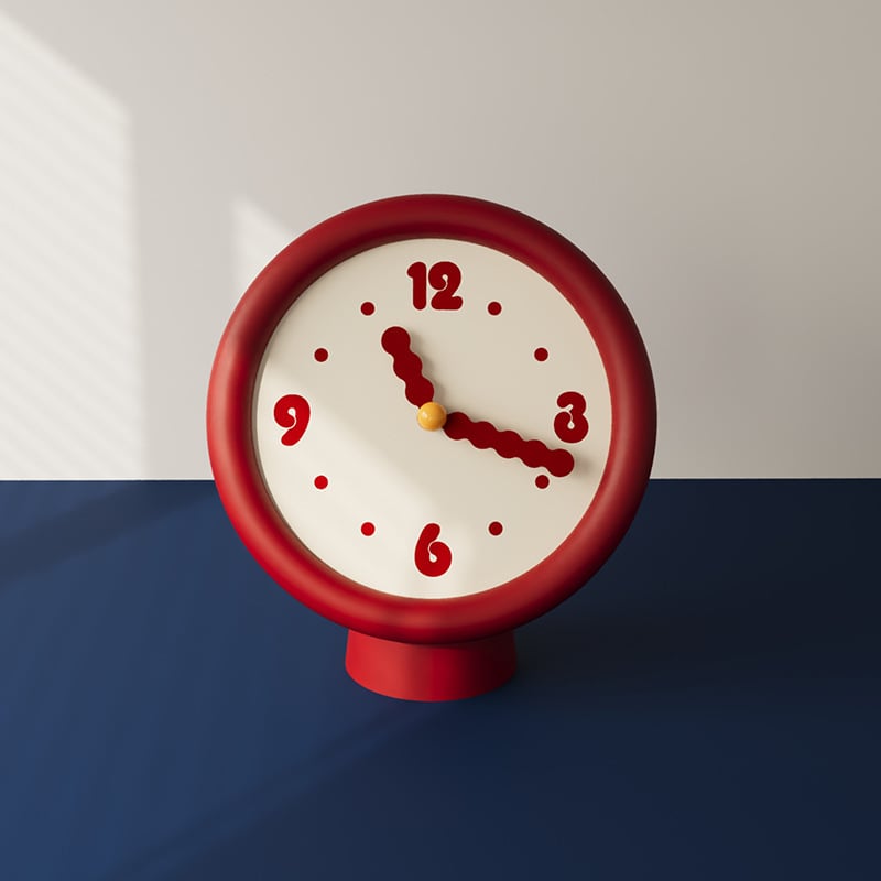 Стенно часовник за детска стая, модерен дизайн, тих кварцов ход (12888), кръгъл циферблат от акрил, корпус от смола, възможност за печат на лого