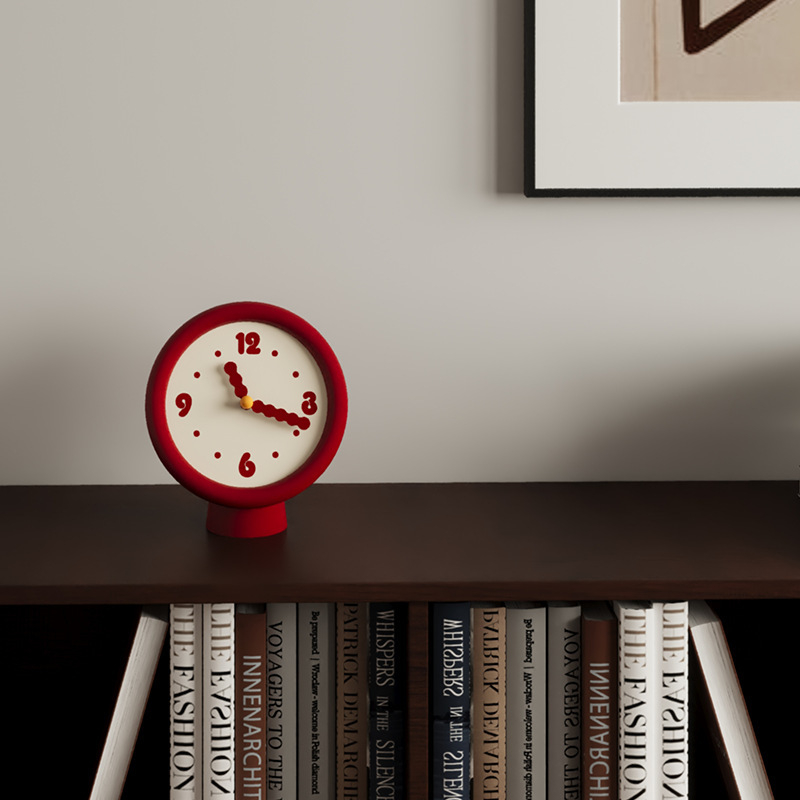 Стенно часовник за детска стая, модерен дизайн, тих кварцов ход (12888), кръгъл циферблат от акрил, корпус от смола, възможност за печат на лого