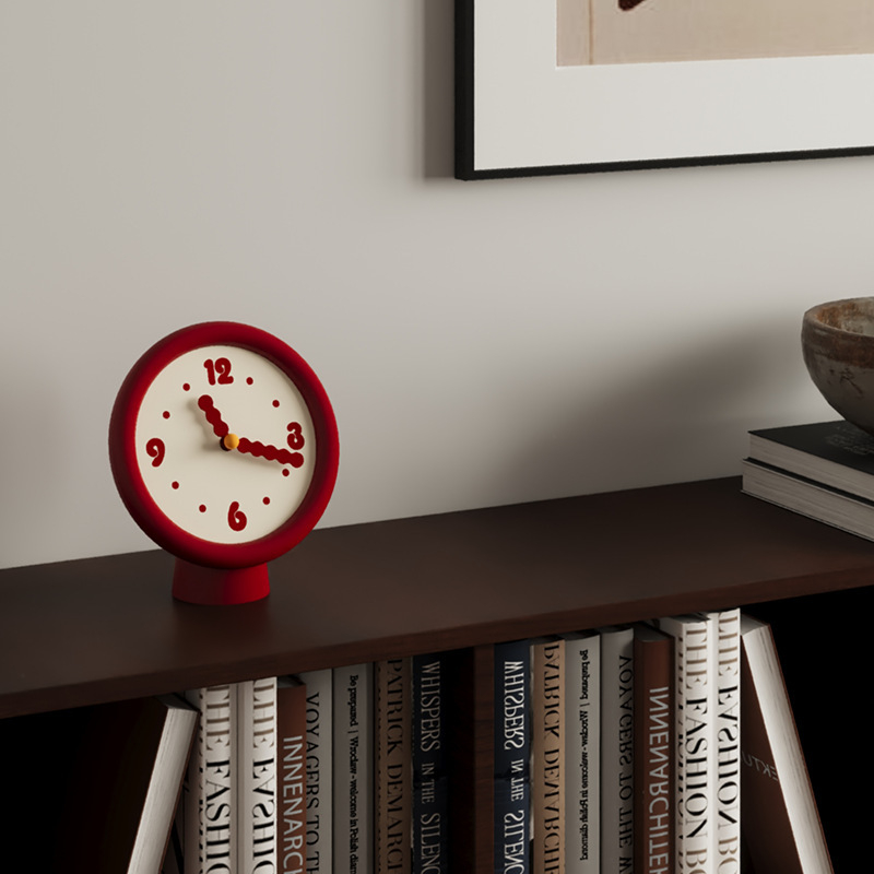 Стенно часовник за детска стая, модерен дизайн, тих кварцов ход (12888), кръгъл циферблат от акрил, корпус от смола, възможност за печат на лого