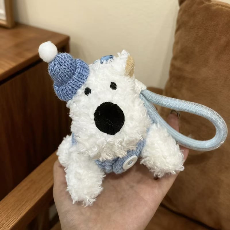 Уест Хайлънд териер плюшено кученце за чанта – ключодържател, къс плюш, PP памук за пълнеж