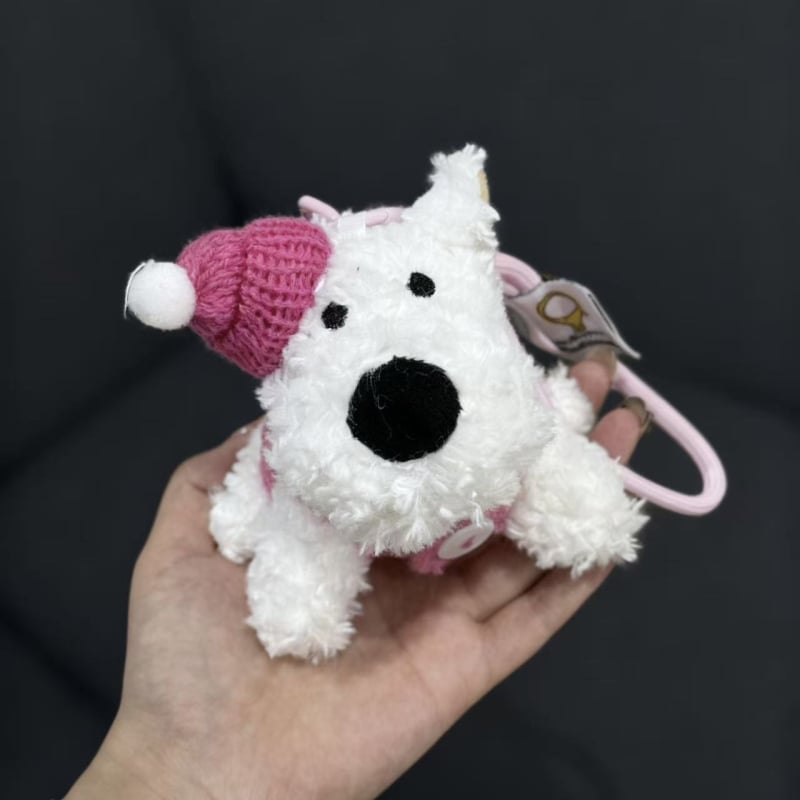 Уест Хайлънд териер плюшено кученце за чанта – ключодържател, къс плюш, PP памук за пълнеж