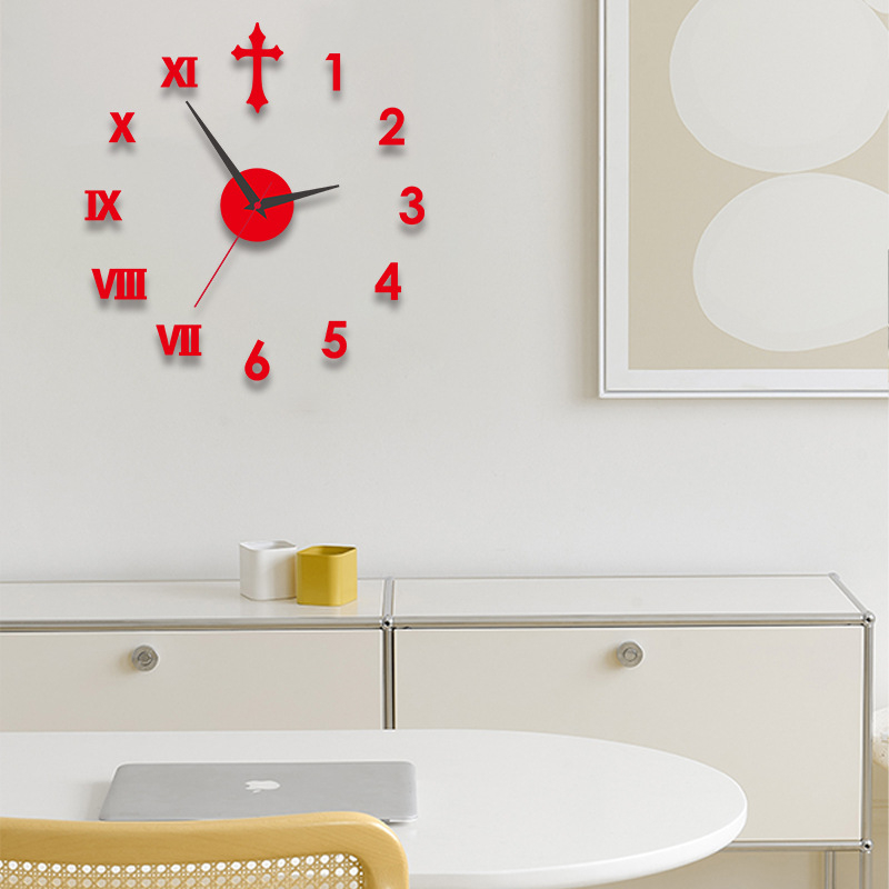 Стенен часовник, кръгъл, пластмасов корпус, батерийно захранване, тих ход с плавно движение на секундите, циферблат със стрелки и цифри, едностранен, дебелина 15 мм или повече