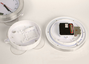 Стенен часовник MX2005, плавно движение, LCD дисплей, термометър и водоустойчив за баня