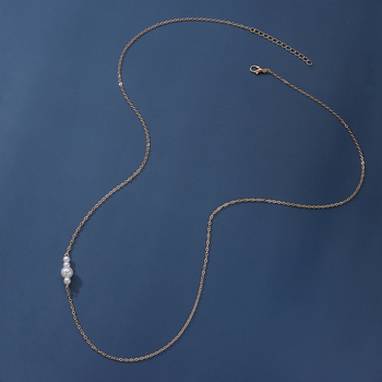 Метален пояс за талия с перли и body chain за тяло, за жени, дължина 60–80 cm