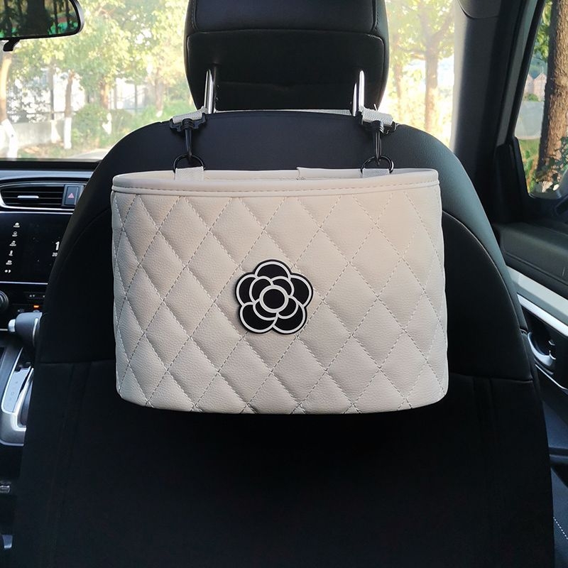 Кожена кутия за седалката на автомобила - водоустойчива, монтаж с окачване, универсално съвместима, възможност за печат на лого