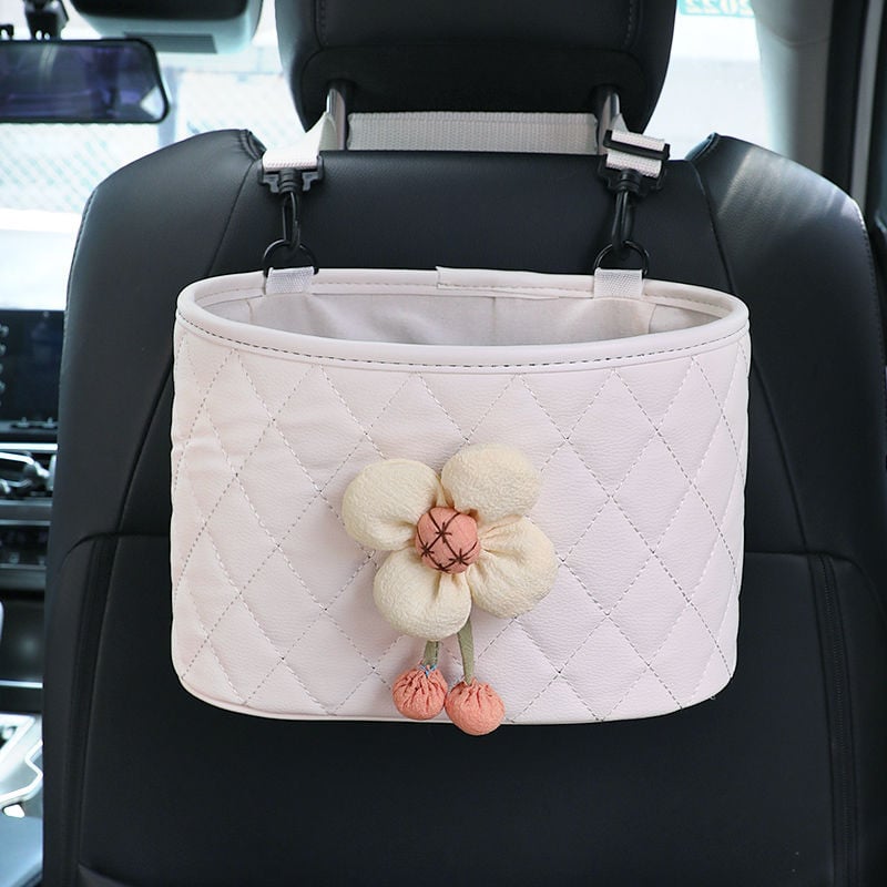 Кожена кутия за седалката на автомобила - водоустойчива, монтаж с окачване, универсално съвместима, възможност за печат на лого