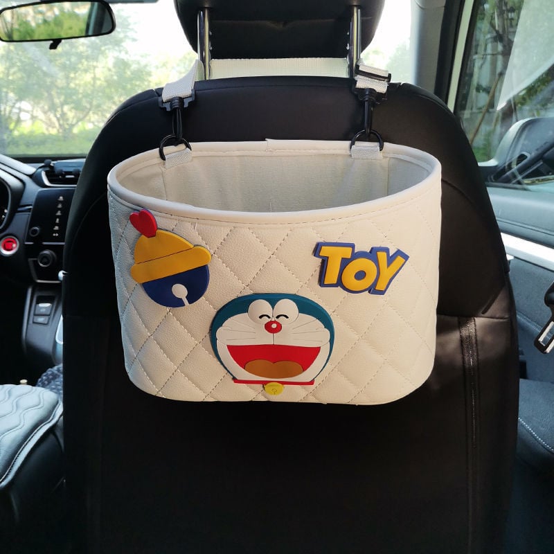 Кожена кутия за седалката на автомобила - водоустойчива, монтаж с окачване, универсално съвместима, възможност за печат на лого