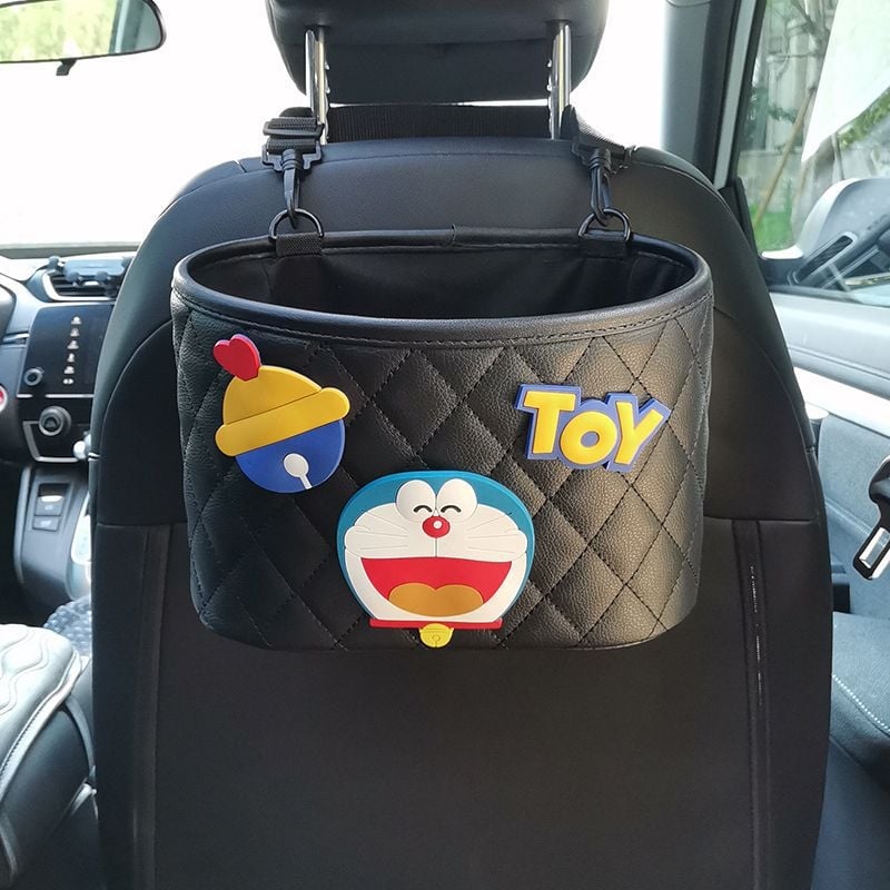 Кожена кутия за седалката на автомобила - водоустойчива, монтаж с окачване, универсално съвместима, възможност за печат на лого