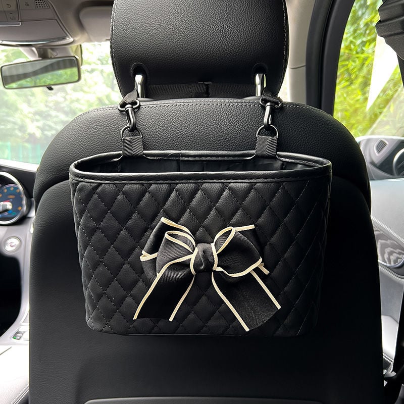 Кожена кутия за седалката на автомобила - водоустойчива, монтаж с окачване, универсално съвместима, възможност за печат на лого