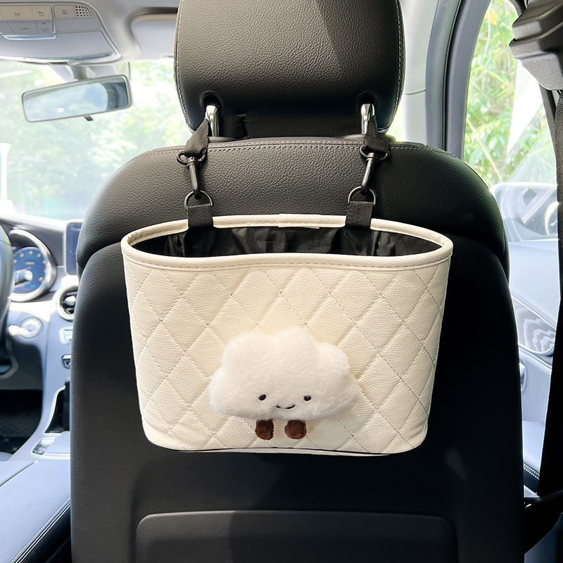 Кожена кутия за седалката на автомобила - водоустойчива, монтаж с окачване, универсално съвместима, възможност за печат на лого