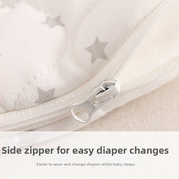 Sac de dormit pentru bebeluși, tip cocoon, material din bumbac, căptușeală din bumbac pur (95%+), umplutură poliester-bumbac, fermoar metalic, pentru nou-născuți 0–1 ani, utilizare iarnă-primăvară-toamnă