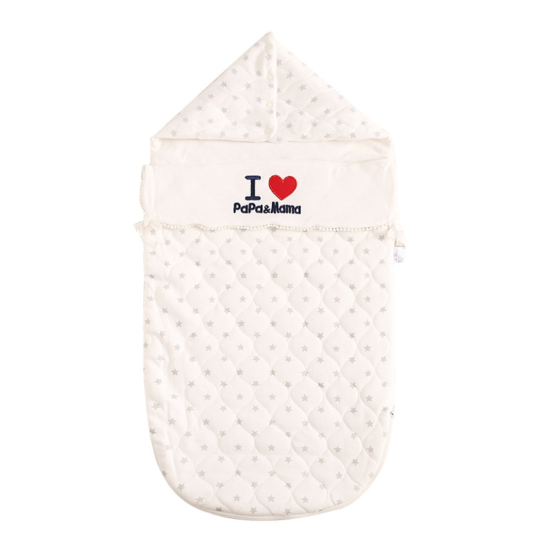 Sac de dormit pentru bebeluși, tip cocoon, material din bumbac, căptușeală din bumbac pur (95%+), umplutură poliester-bumbac, fermoar metalic, pentru nou-născuți 0–1 ani, utilizare iarnă-primăvară-toamnă