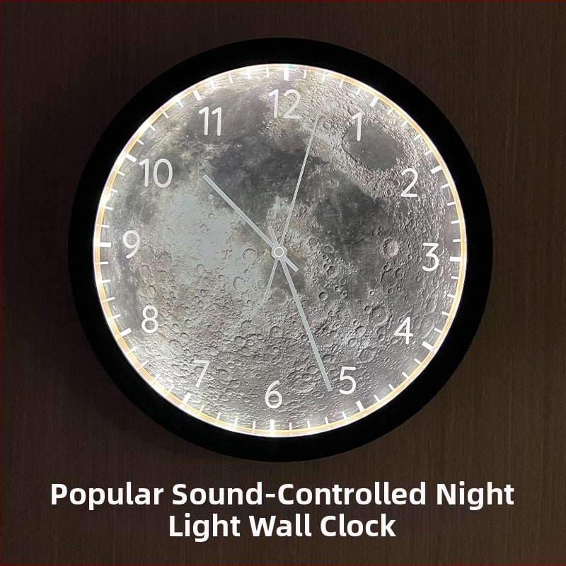 стeнен часовник с LED дисплей, термометър и 24-часова индикация, плавно секундно движение