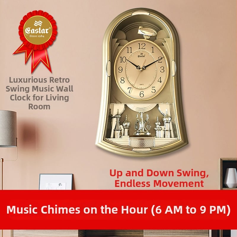 EASTAR 0221DC кварцов стенен часовник, батерийно захранване, цвете-образен пластмасов корпус, метален циферблат, DF-666 механизъм