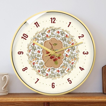 Френски стил стенен часовник — тихо движение, ретро декор за дневната (кварцов двигател; захранване с батерия; пластмасов циферблат; пластмасов корпус; едностранен)