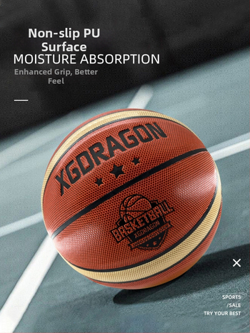 Basketbal PU, značka Happy Dragon, prispôsobenie k dispozícii, na tréning v interiéri aj exteriéri