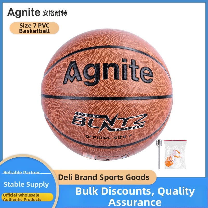 Agnite F1105A basketbal PVC – na vnútorné aj vonkajšie použitie, odolný voči opotrebeniu, protiskluzový tréningový balón