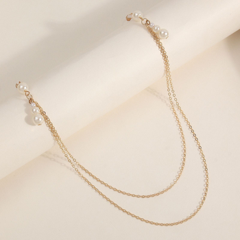 Ručni lanac za prsa s privjeskom od perle, ručno izrađeno, od legure, za žene