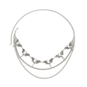 Bedrový reťaz s príveskom v tvare pavúčej siete a netopiera, viacvrstvový kovový reťaz pre ženy, dvojité očká opasku, prispôsobiteľný