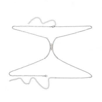 Telová reťaz s oporou na prsia – sexy, minimalistický, žiariaci doplnok do klubu (Leto 2025)