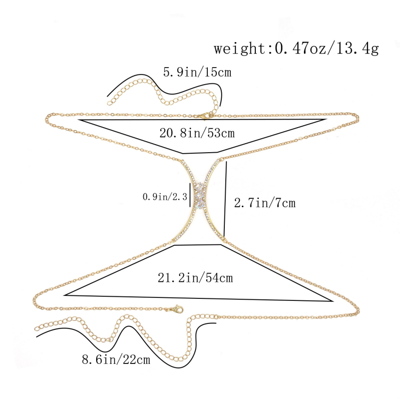 Telová reťaz s oporou na prsia – sexy, minimalistický, žiariaci doplnok do klubu (Leto 2025)