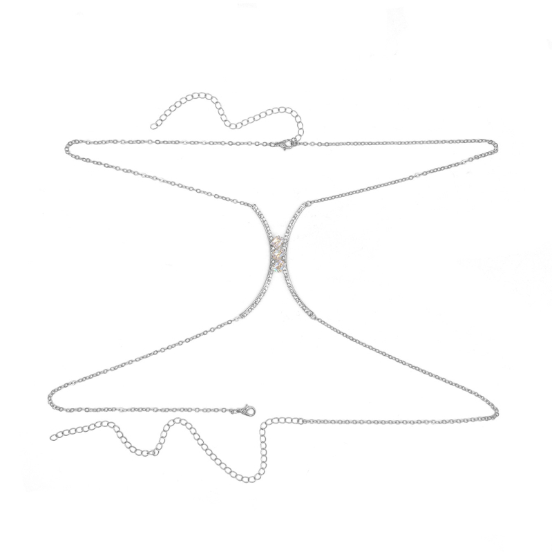 Telová reťaz s oporou na prsia – sexy, minimalistický, žiariaci doplnok do klubu (Leto 2025)