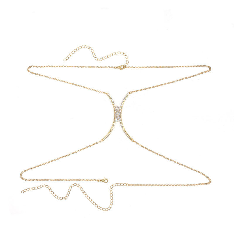Telová reťaz s oporou na prsia – sexy, minimalistický, žiariaci doplnok do klubu (Leto 2025)