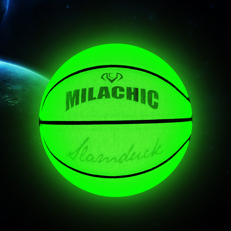 Lemira PU basketbal lopta – holografická reflexná svietivá fluoreskujúca úprava, logo tlačené, prispôsobenie k dispozícii, vhodná pre tréning nôh