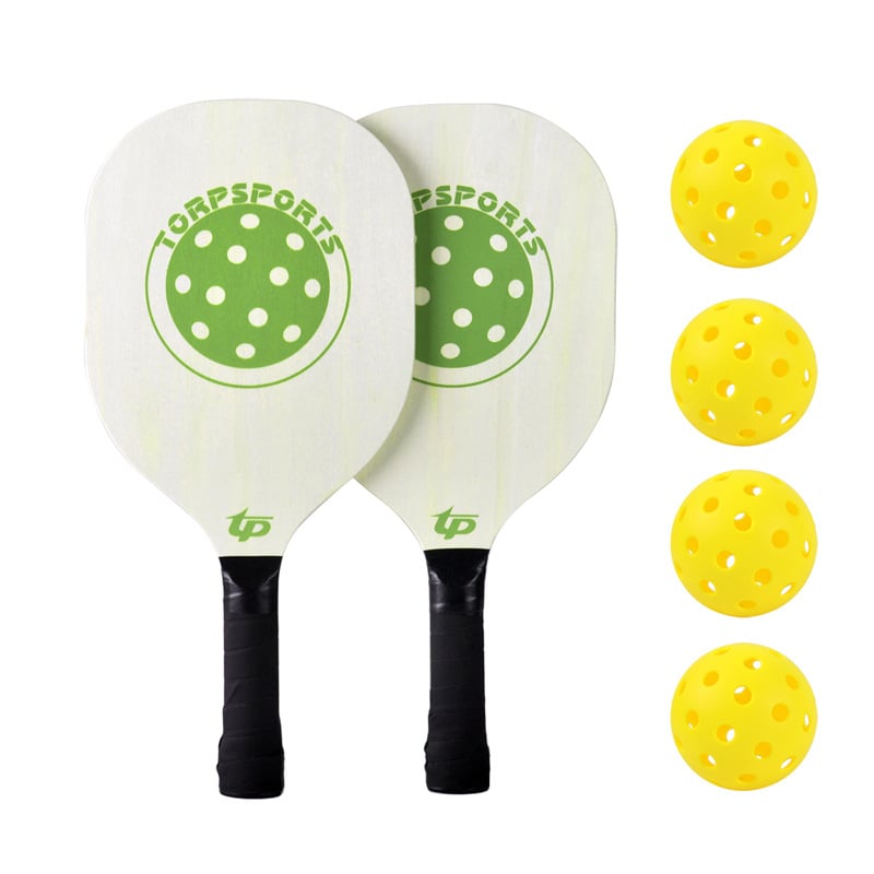 TP marka pickleball set reketa s pločom od čvrstog drveta, reketa s ravnim udarcem, stolni tenis reketa