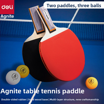 Stolný tenis raketa F2320S, Deli (doska z topolu, lepiaca guma, priamy úder)