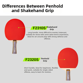 Stolný tenis raketa F2320S, Deli (doska z topolu, lepiaca guma, priamy úder)