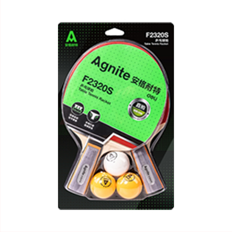 Stolný tenis raketa F2320S, Deli (doska z topolu, lepiaca guma, priamy úder)