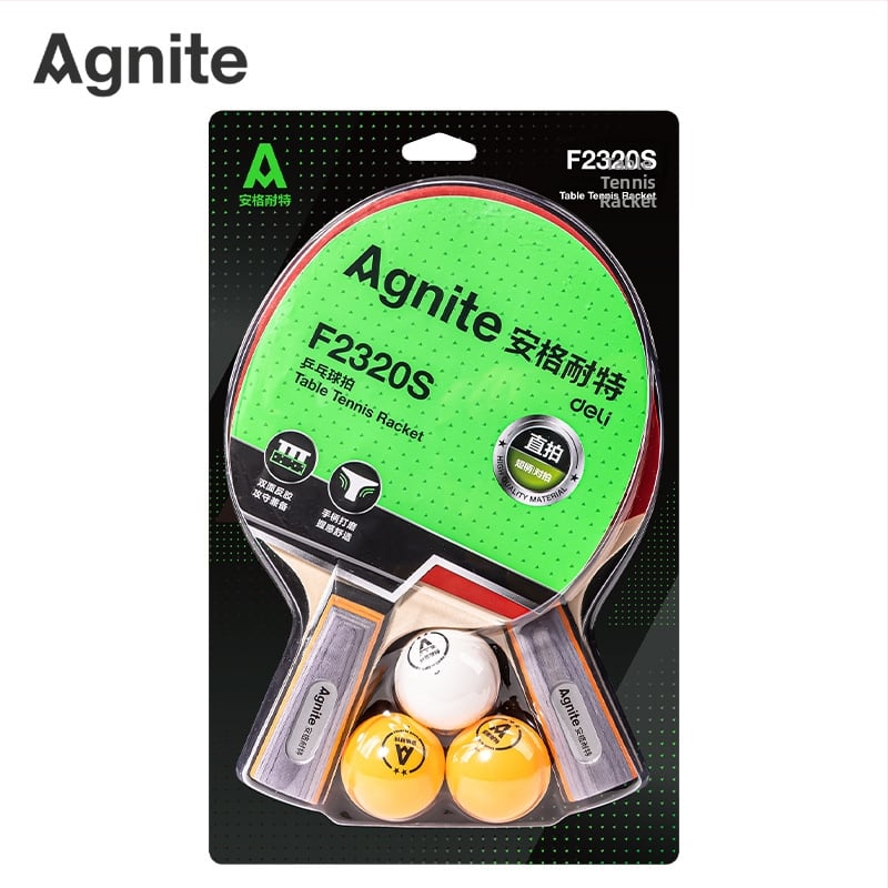 Stolný tenis raketa F2320S, Deli (doska z topolu, lepiaca guma, priamy úder)