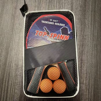 Raketa za stolni tenis s anti-prijel gumom, bočni udarac, ploča od topole, dvostruko pakiranje