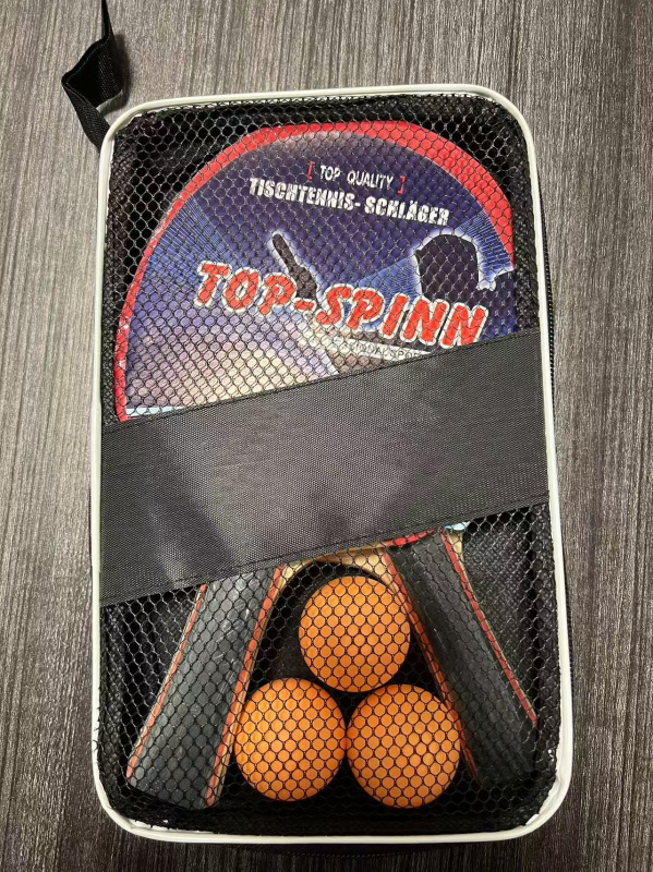 Raketa za stolni tenis s anti-prijel gumom, bočni udarac, ploča od topole, dvostruko pakiranje